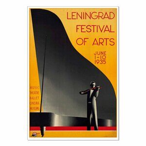 LENINGRAD FESTIVAL OF ARTS: Vintage Advertisement Reprint 13"by19" Poster Print
